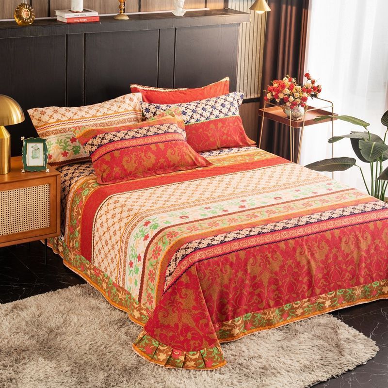 全棉纯棉双人家用学生宿舍单人被单垫单炕单床上用品优质床单单12.26Cotton Cotton Double Home Student Dormitory Sle Sheet Mat Sle Kang