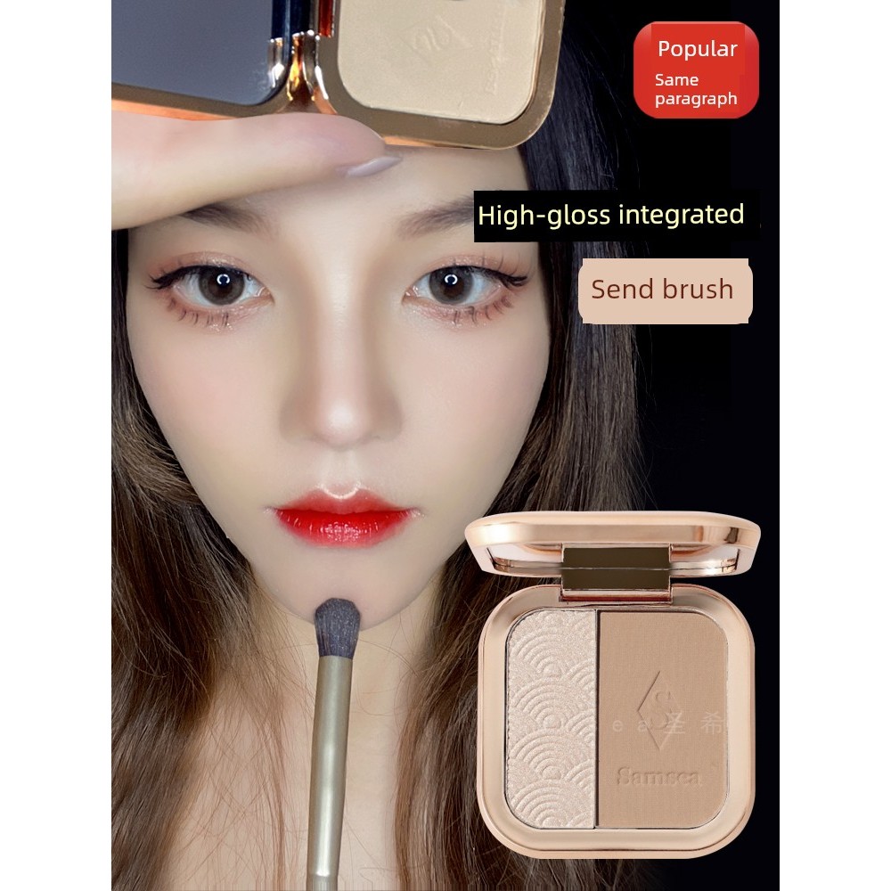 คอนทัวร์หน้า คอนทัวร์ Watsons Authentic Shengxi Highlighter Contouring Plate Integrated Contouring P