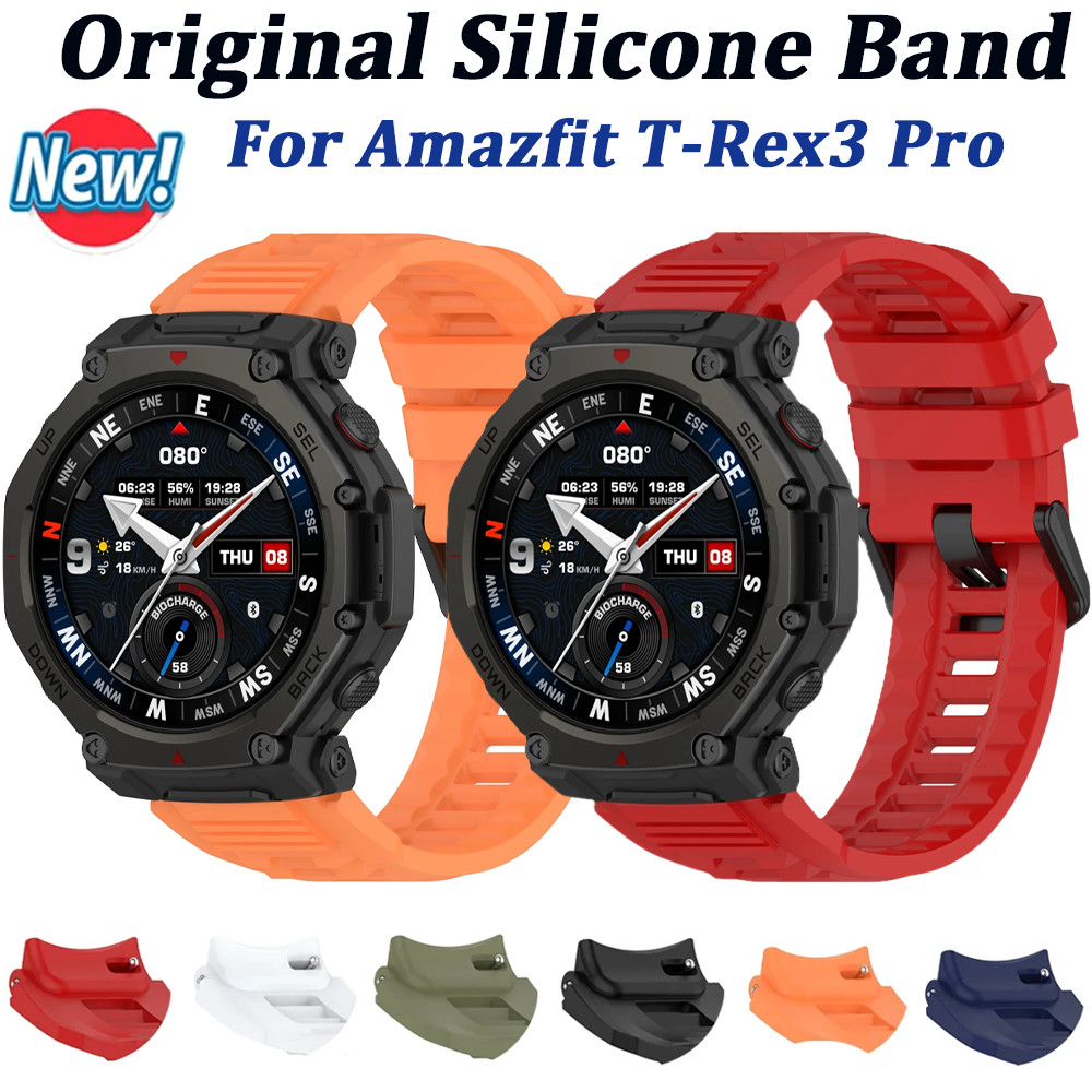 สายซิลิโคนสําหรับ Amazfit T-Rex3 Pro 48 มม.นาฬิกาผู้ชายและผู้หญิงสายคล้องคอสําหรับ Amazfit T Rex 3 P