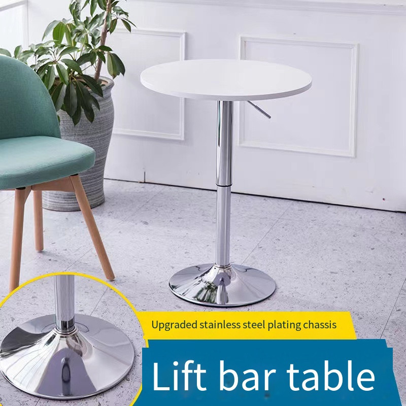 Tall Bar Counter Table That Can be Raised and Rotated Home Bar Round Table Simple Negotiation Table 