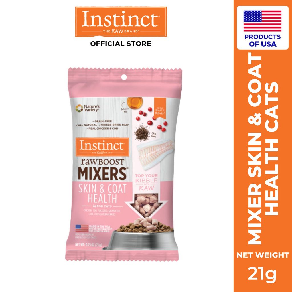 Instinct Raw Boost Mixers Skin & Coat Health Freeze-Dried Cat 21g