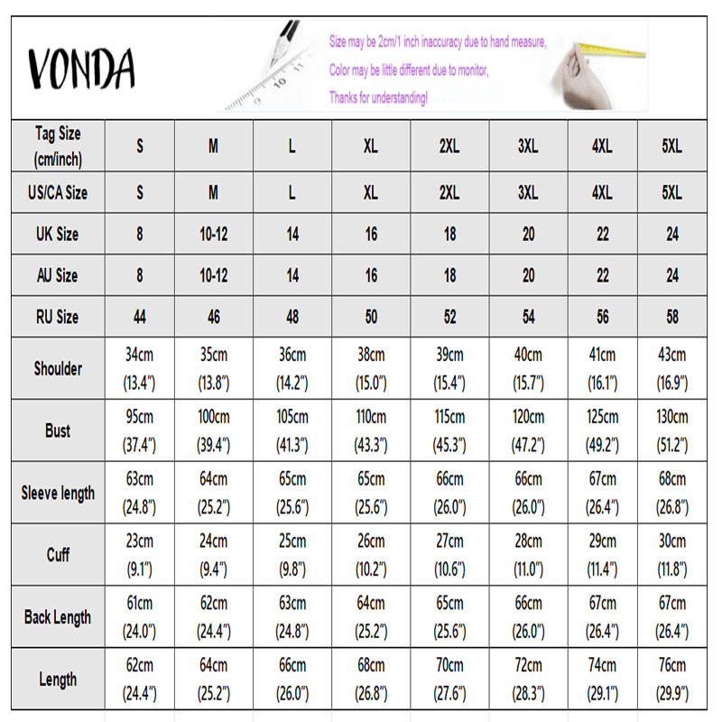 VONDA เสื้อแขนยาวสไตล์เกาหลี ลายบล็อกสีดำและลูกไม้ เปิดหน้าแบบเอช เชิญชวนให้คุณสวมใส่ในสไตล์สบายๆ — صورة 2