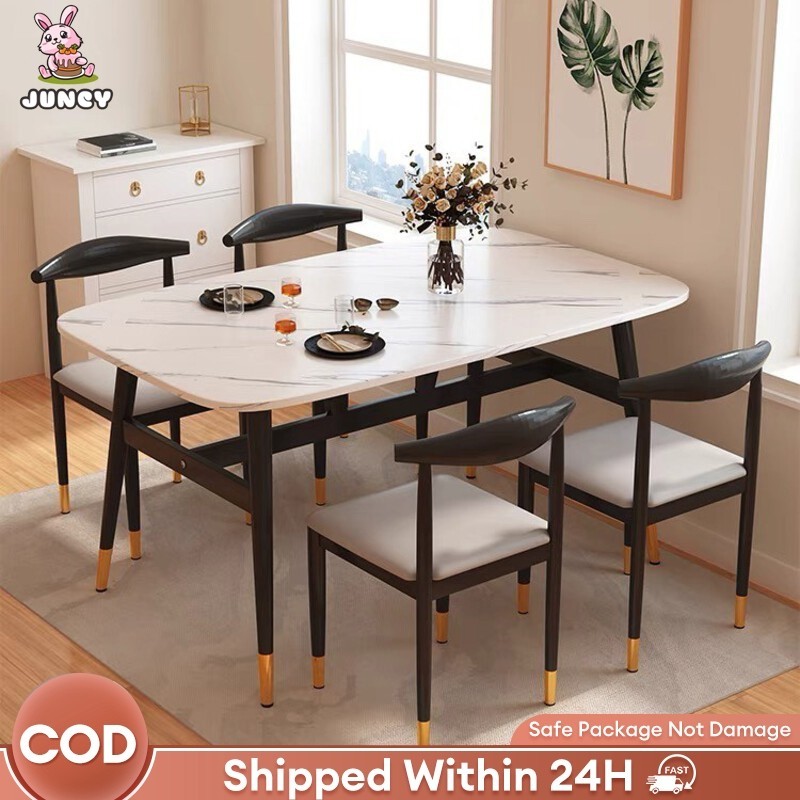 【JC】Sintered Stone Table + 4 kerusi makan Dining table/ meja makan 4 kerusi