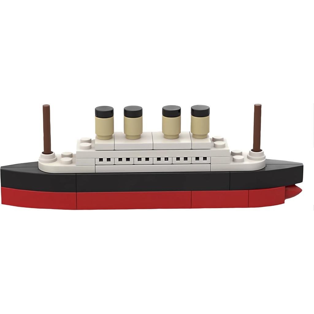 MOC 56PCS Titanic Toys Set, Titanic Sink and Break in Half Toy Building Blocks, Titanic Model Ship Kit, Boat Bricks Kit, Birthday Gifts for Toddler, Kids