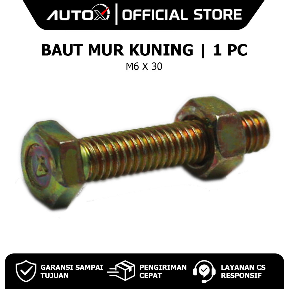 1 PC Yellow Bolt Nut สําหรับ Bolt Nut Needs M6x30 6x30 6 x 30 M6 M สีเหลือง AUTO X
