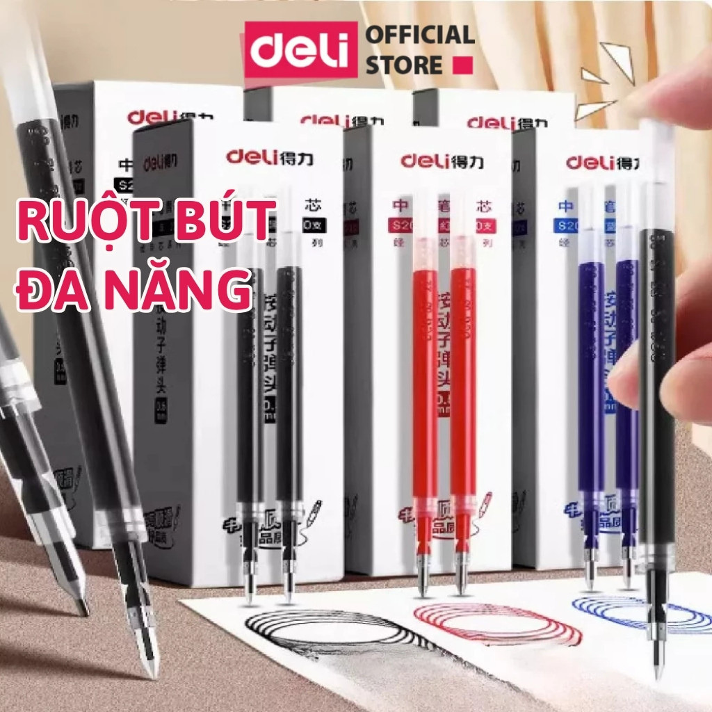 [Diep Le x DELI] Combo of 10 20 Deli Gel Pen Refills 0.5mm Original Nibs สําหรับปากกาลูกลื่น A575 A0