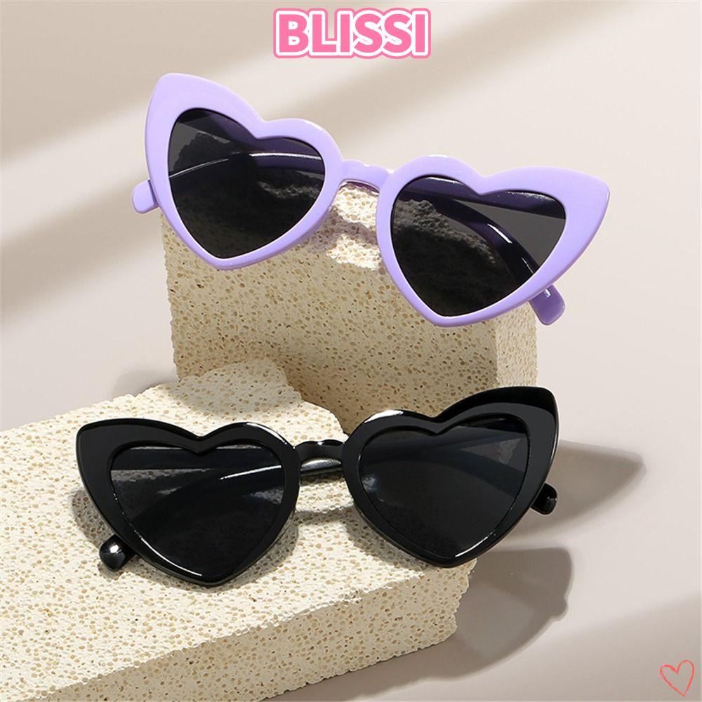 ความสุข I Pink Heart Sun Glasses แว่นกันแดดรูปหัวใจป้องกัน UV อินเทรนด์และวินเทจสำหรับผู้หญิง