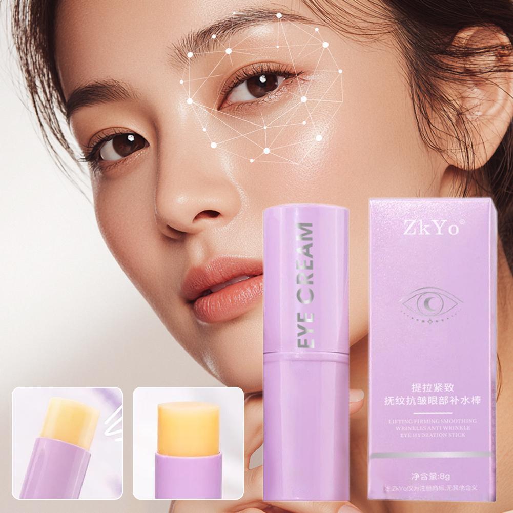 ZKYO Little Purple Stick Firming And Hydrating Eye Stick Eye Moisturizing Essence Stick Eye Skin Care 8g