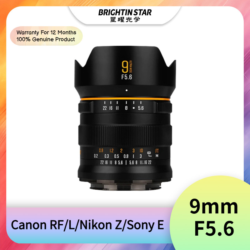 Brightin star 9mm F5.6 Full Frame Manual Focus เลนส์กล้องมุมกว้างพิเศษสําหรับ Canon RF L Nikon Z Son