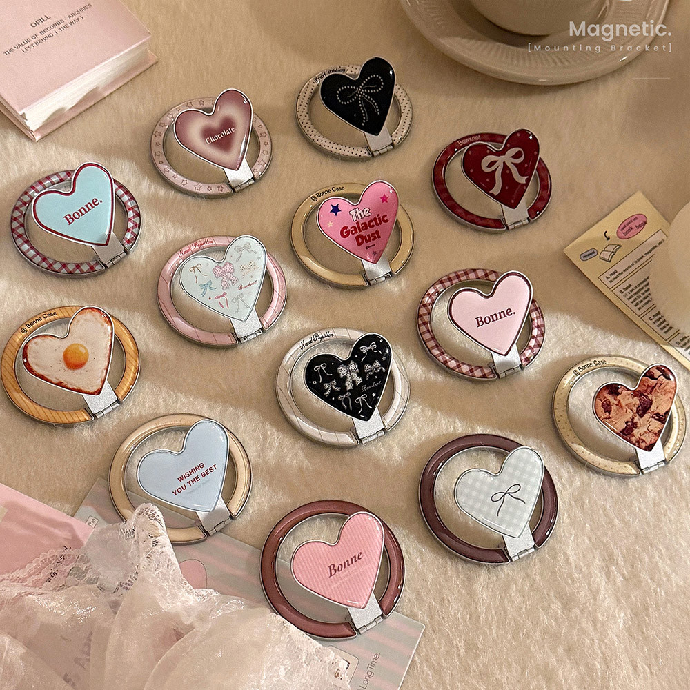 แม่เหล็กที่มองไม่เห็นวงเล็บพับ Love Heart Letter สําหรับขาตั้งโทรศัพท์กาวยืดวงเล็บแม่เหล็ก