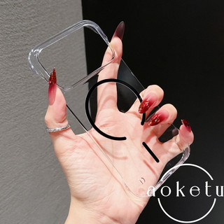 ไร้ขอบวงกลมบางแม่เหล็กดูดเหมาะสําหรับ แอปเปิล 17 โปรแม็กซ์ เคสโทรศัพท์ ไอโฟน 16 บางเฉียบไม่เหลือง 15 ความโปร่งใสสูงรูขนาดใหญ่ฝาครอบป