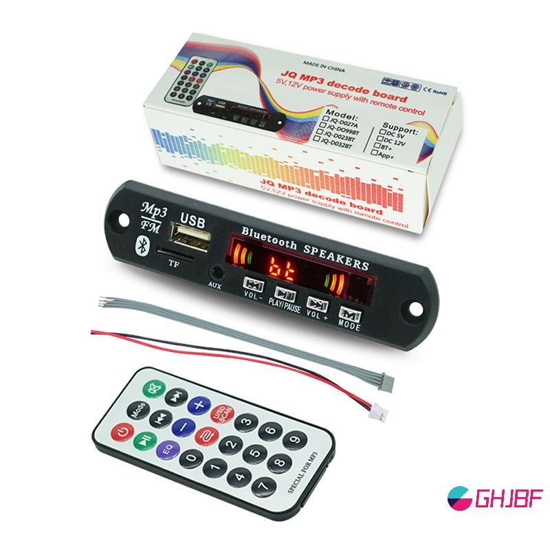 GHJBF] ไร้สาย 5.0 เชื่อม 9V-12V MP3 WMA ถอดรหัสบอร์ดเครื่องเสียงรถยนต์ USB TF วิทยุ FM โมดูลหน้าจอสี