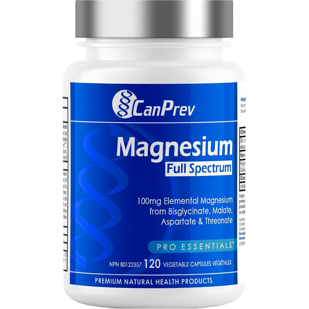 CanPrev Magnesium Full Spectrum 120 แคปซูล แคปซูลมังสวิรัติ 120 วัน Supply-Support Sleep and Relax B