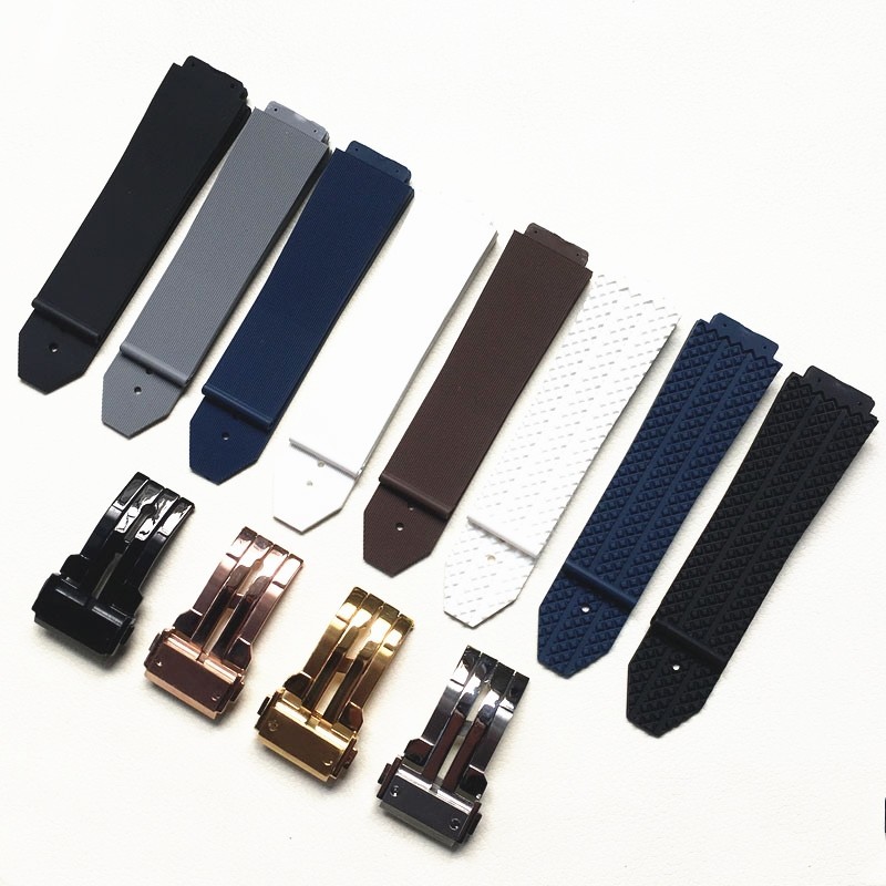 Adaptation HUBLOT Hengbao Hublot Big Bang Rubber Watch Strap Men's Fusion Silicone Wristband 25*19mm