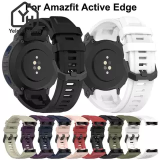 Yelgirlb สายซิลิโคนนิ่ม สำหรับ Amazfit Active Edge สายนาฬิกาเปลี่ยน ทดแทนของเดิม สวมใส่ง่าย น้ำหนักเบา
