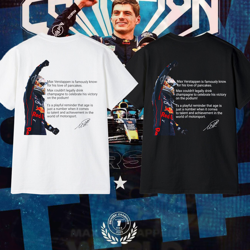 เสื้อ Max Verstappen เสื้อ Max Verstappen Formula 1 เสื้อแข่งเสื้อยืด