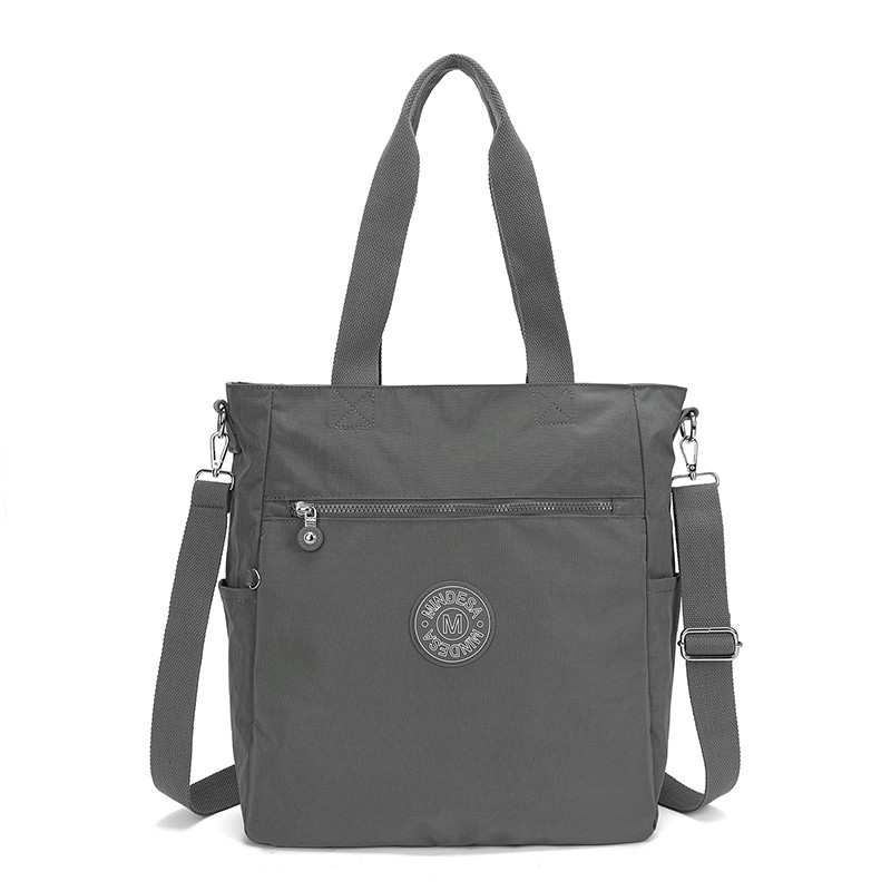 MINDESA- พร้อมส่งจากไทย 2024 TOTE BAG  ผ้าไนลอน กระเป๋าสะพายข้าง กระเป๋าสะพายไหล่ มีซิป สไตล์เท่ๆแบบเกาหลี รุ่น-8745
