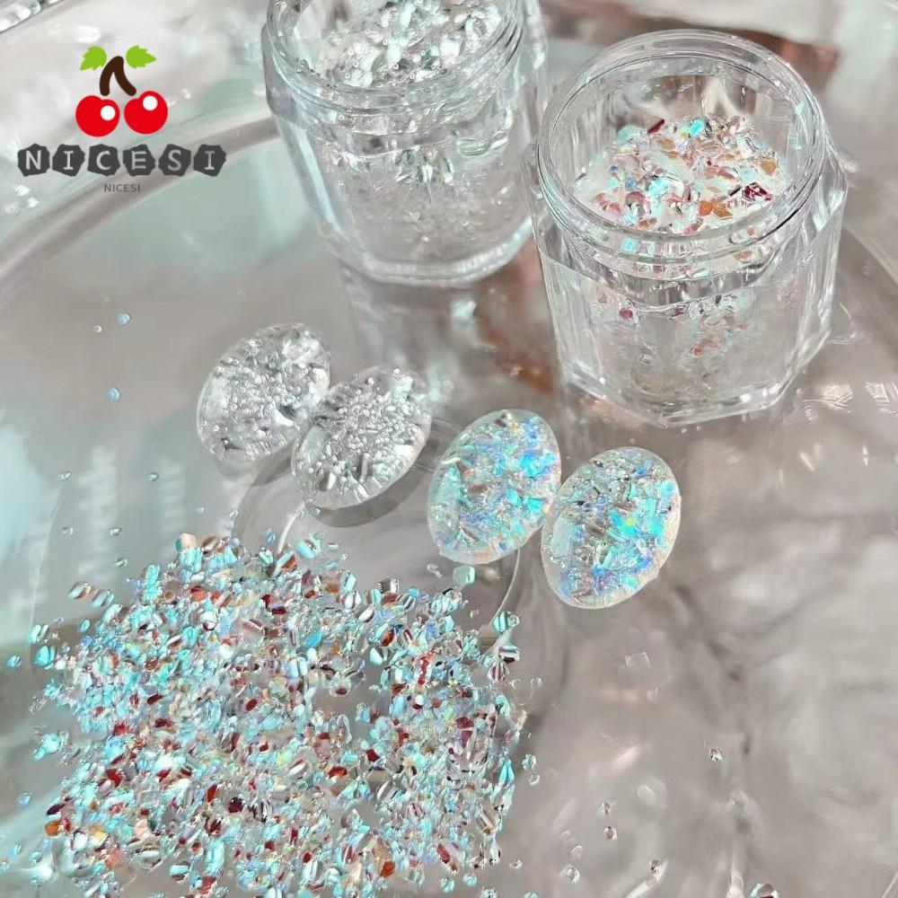 NICESI Nail Art Sequins, Nail Art DIY Flash Nail Art, Blinking Glitter Nail Art Charms