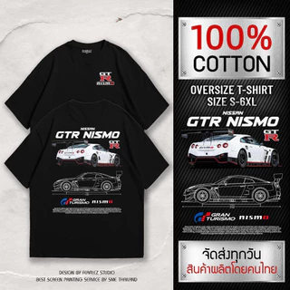 （จัดส่งตลอด 24 ชั่วโมง）Nissan GTR R35 Nismo เสื้อรถ เสื้อยืดคอกลม ผ้าCotton 100% อเมริกันสไตล์ เสื้อยืดผู้ชาย