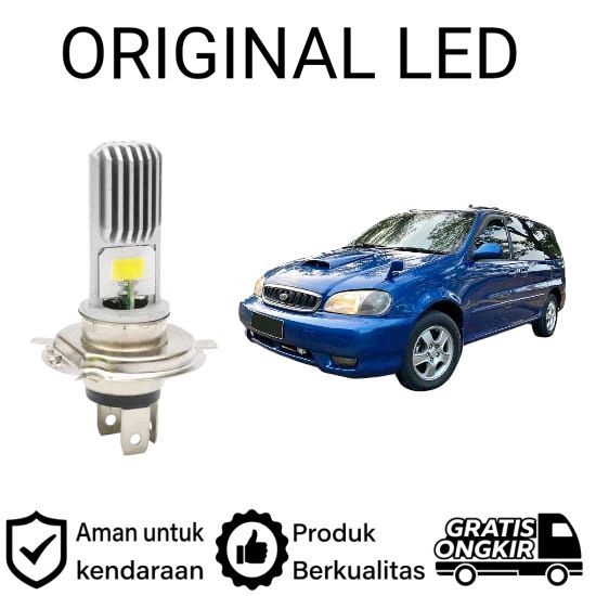 2 ชิ้น H4 COB LED ไฟหน้าสําหรับ Kia Carnival 1999 2005 AM