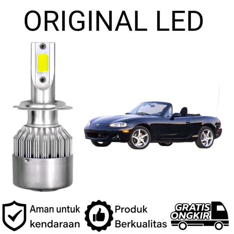 AM 2 ชิ้น HB4 COB LED ไฟหน้าสําหรับรถยนต์ MAZDA MX-5 NB