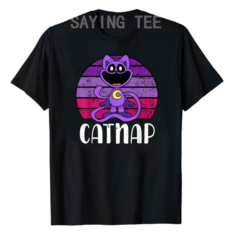 เสื้อยืด   Cats Nap Lover Tee Funny Cat Gift  T-Shirt Cute CatNap Kitty Graphic Outfits Y2k Tops Lov