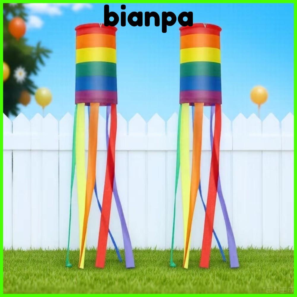 BIANPA Windsock ตกแต่งธง,สีสัน 100 ซม.Rainbow Windsock ธง,กลางแจ้งขนาดใหญ่แขวนหน้าจอ Courtyard พิมพ์ธง Party Celebrations Decor
