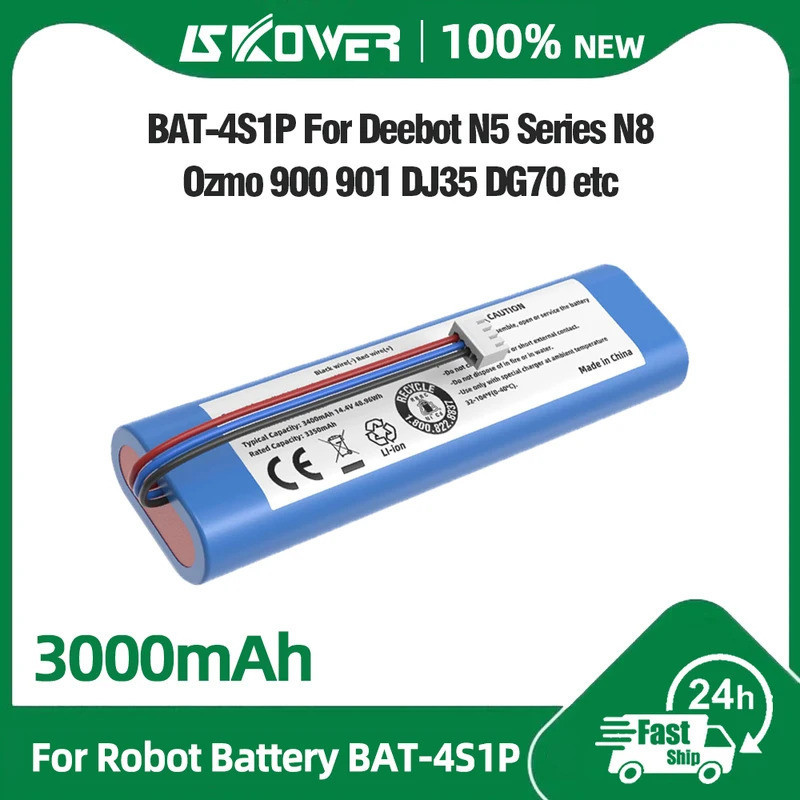 แบตเตอรี่ลิเธียมไอออน 14.4V สำหรับหุ่นยนต์ดูดฝุ่น Ecovacs Deebot N5 N8 Pro N8+ T5 Plus Ozmo 900 901 905 920 930 937 DJ35