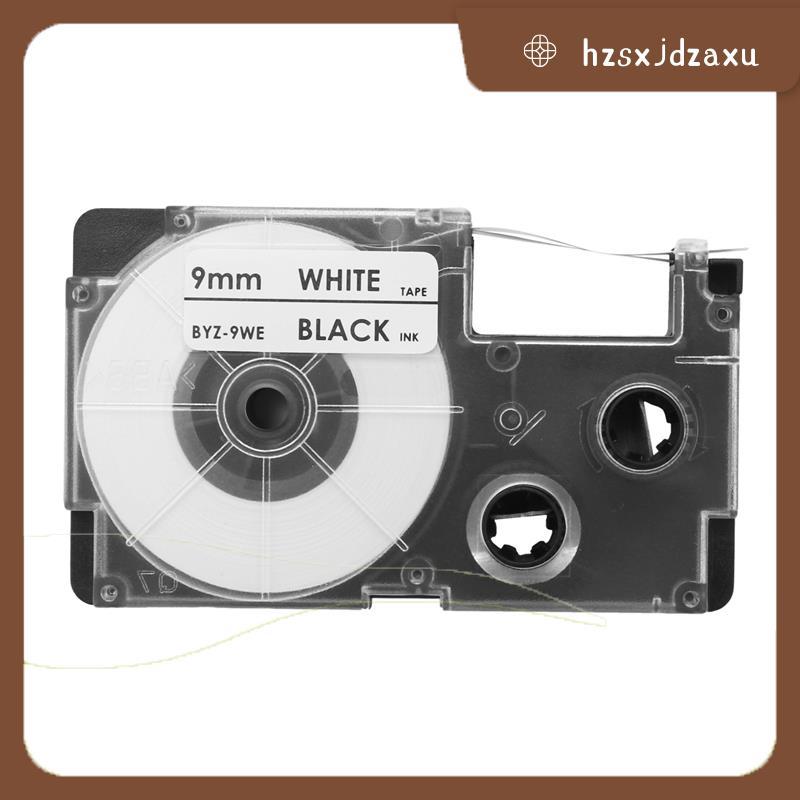 hzsxjdzaxu3 Pack 9mm สีดําบน White Label Tape Label Maker ใช้งานร่วมกับ -120, -60, -100, KL750B, KL7