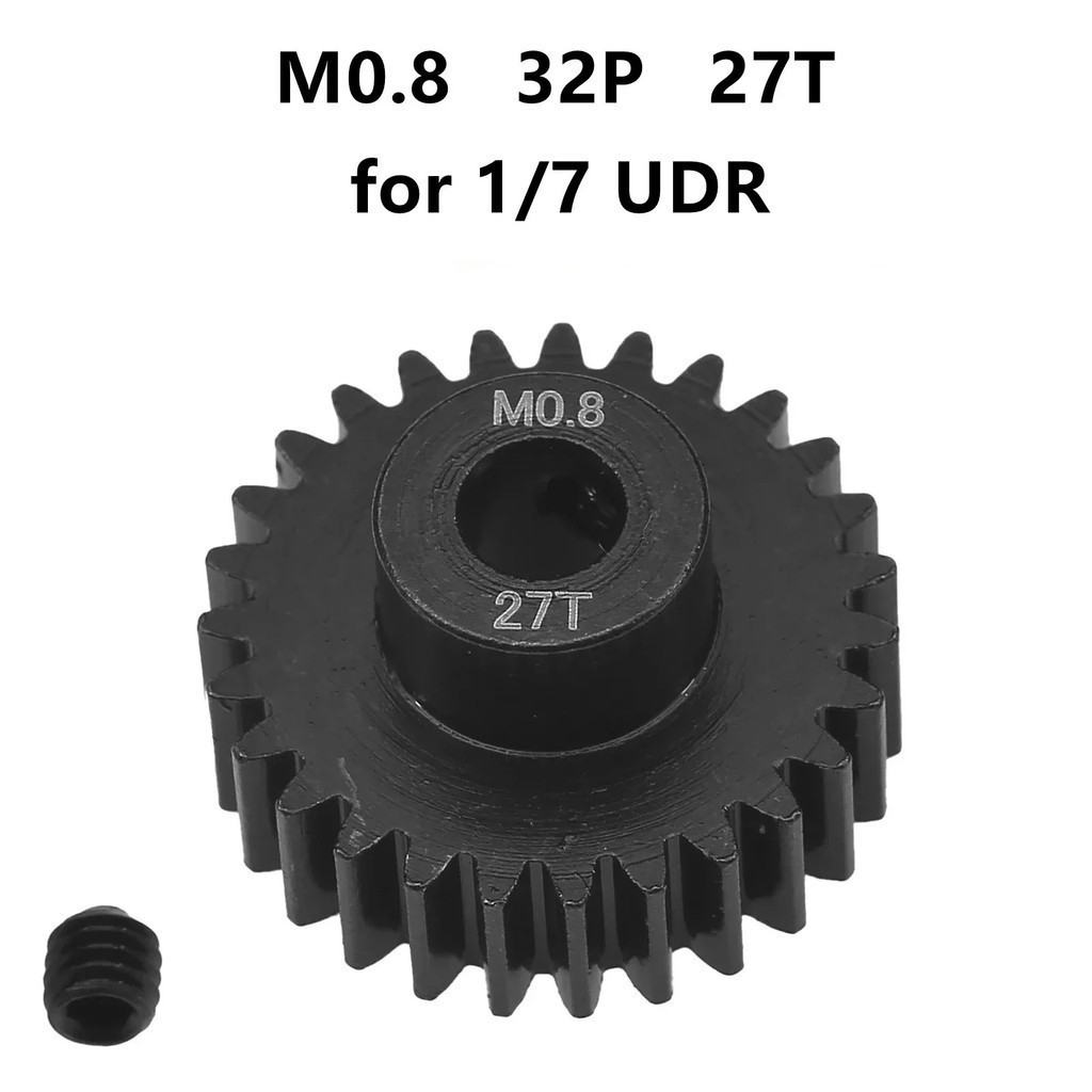 สําหรับ Traxxas UDR ไม่จํากัด Desert Racer 1/7 RC รถอะไหล่อัพเกรดเหล็ก 0.8M 27T Pinion เกียร์โลหะมอเ