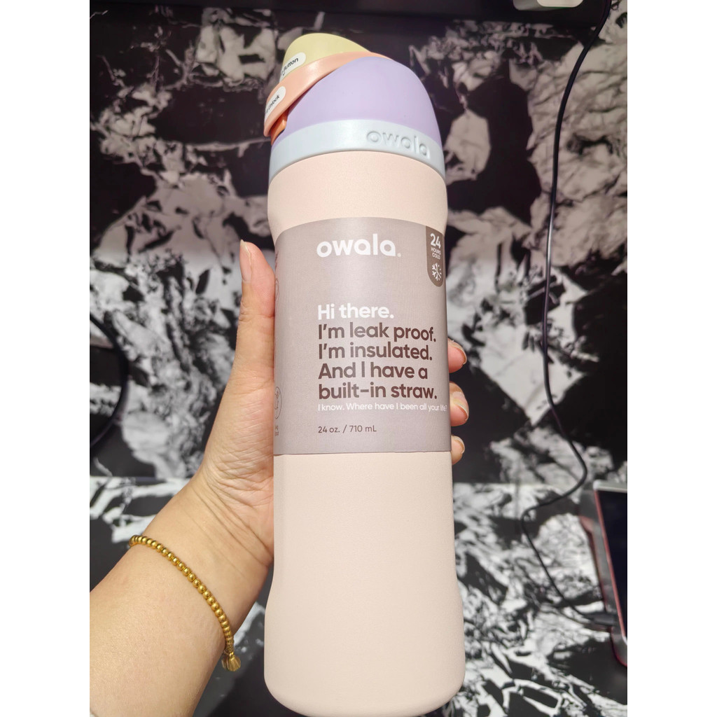 [soopy Bounce Cup] owala แฟชั่นขวดกีฬา 24oz แบบพกพาขนาดใหญ่-ความจุผลไม้ถ้วย 304 สแตนเลสกระติกน้ําร้อนถ้วย 12 ชั่วโมงเย็นน้ําหนักเบาฟิตเนสสไตล์ ราคา ถูกที่สุด ดีลบีเคเค แกลเลอรีภาพที่ 2