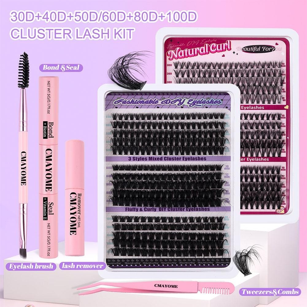 Diy Lash Extension Kit Cluster และขนตาส่วนบุคคลกาว Bond Lash และรวมซีล G0