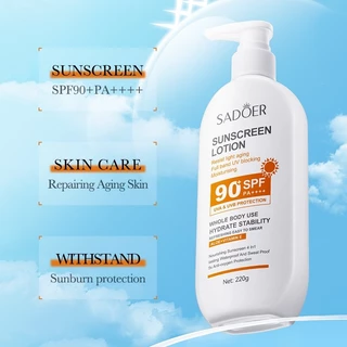 ครีมกันแดด SPF90+PA++++Long-Lasting Whitening Moisturizing กันน้ํา Sweatproof Non-Greasy 50g/220g