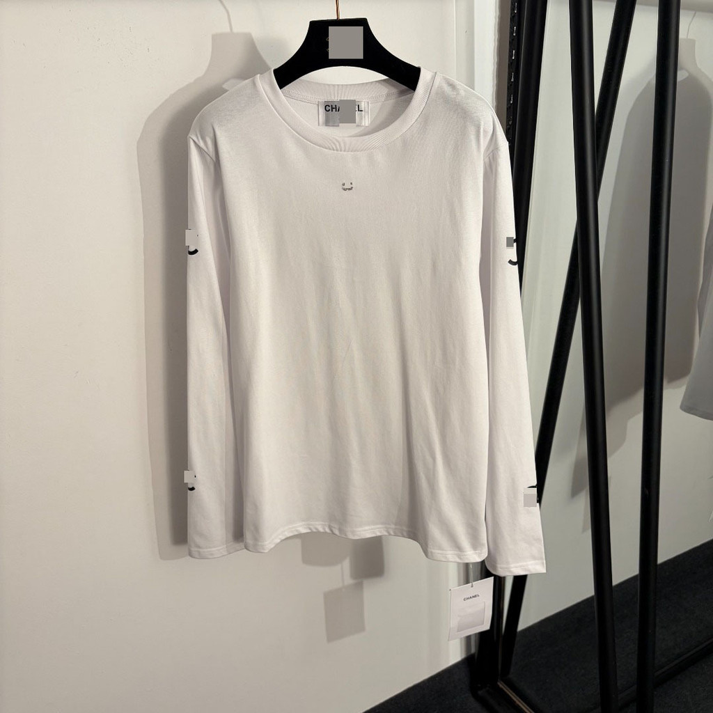RG7V Ch///Dopamine Sweet Style Casual Sports Print Loose Long Sleeve T Shirt