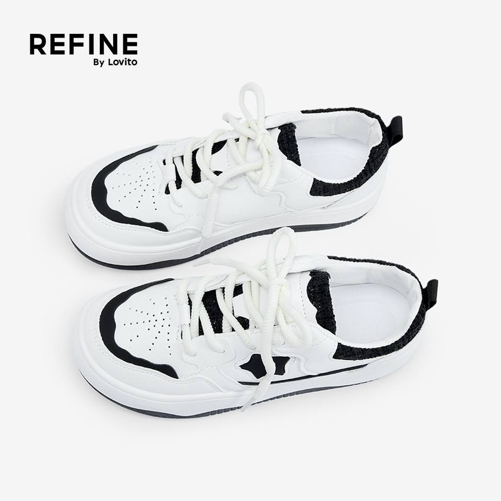 (Lovito Refine) รองเท้าผ้าใบผู้หญิงแบบสีบล็อกสไตล์ลําลอง LR24EX029 ราคา ถูกที่สุด ดีลบีเคเค แกลเลอรีภาพที่ 6
