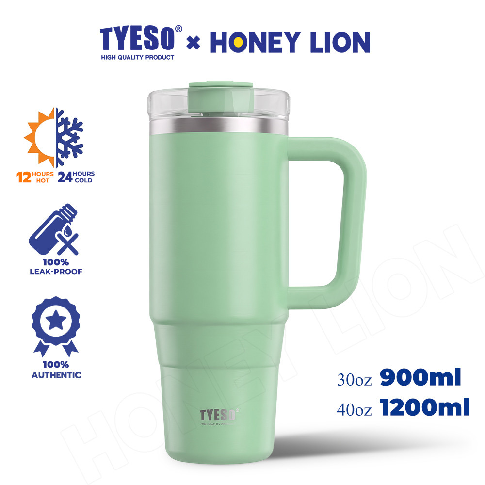 HoneyLion ขวดน้ํากีฬา 900 มล. 1200 มล. ถ้วยสแตนเลสหุ้มฉนวนป้องกันการรั่วซึมพร้อมหลอดสําหรับยิมออกกํา