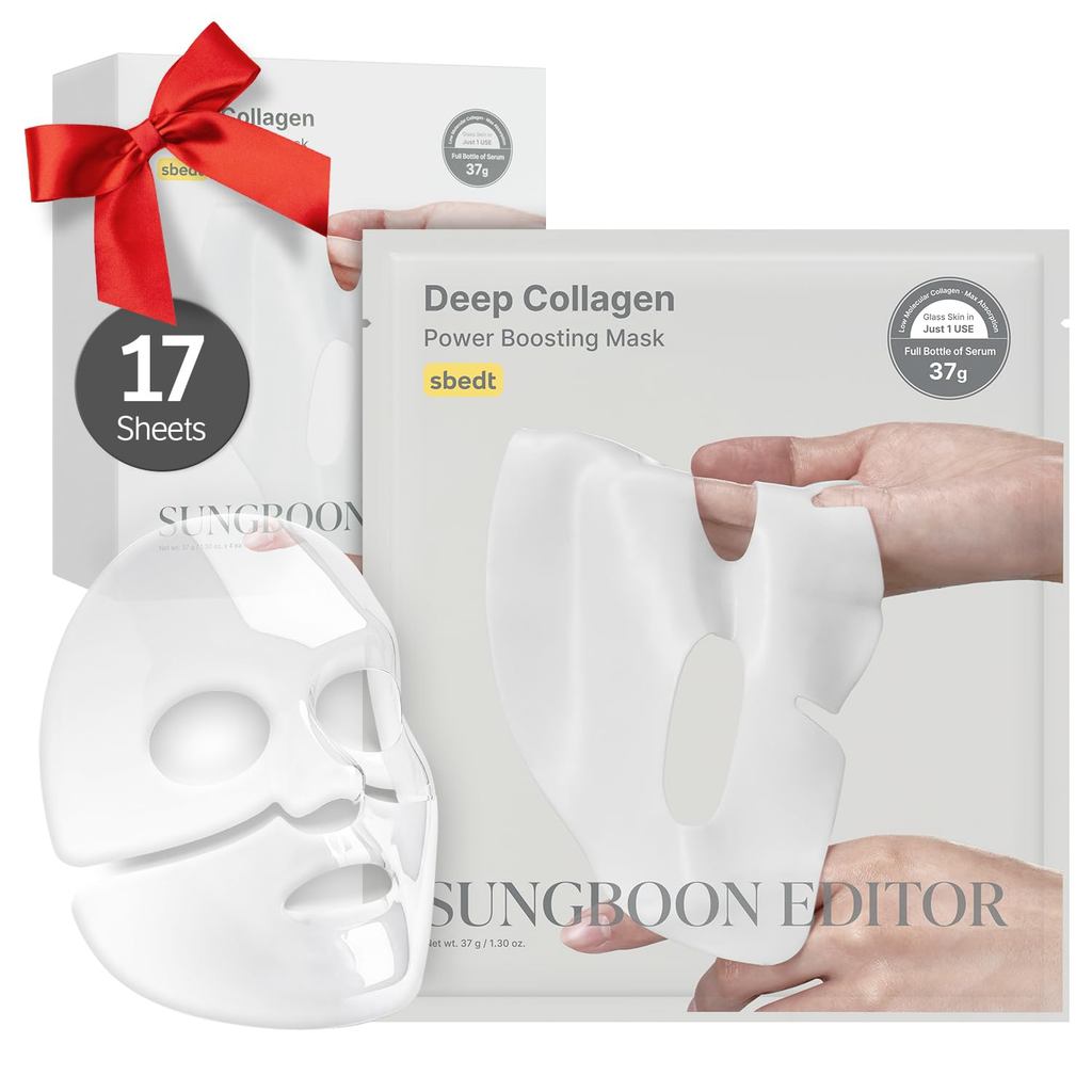 SUNGBOON EDITOR Deep Collagen Overnight mask 37gx17ea | Real Collagen 2,160,000PPB สําหรับความยืดหยุ