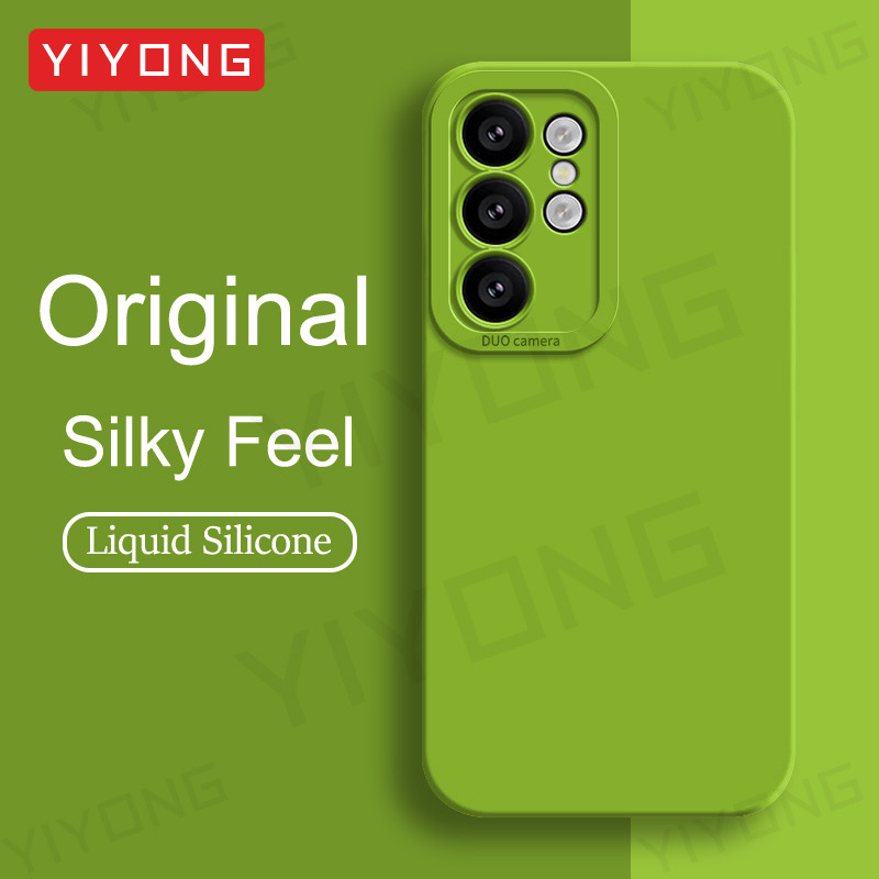 S26 Ultra กรณี YIYONG สแควร์ซิลิโคนเหลวสําหรับ Samsung Galaxy S26 S25 S24 S23 Plus S25 + S26 + เคสโทรศัพท์