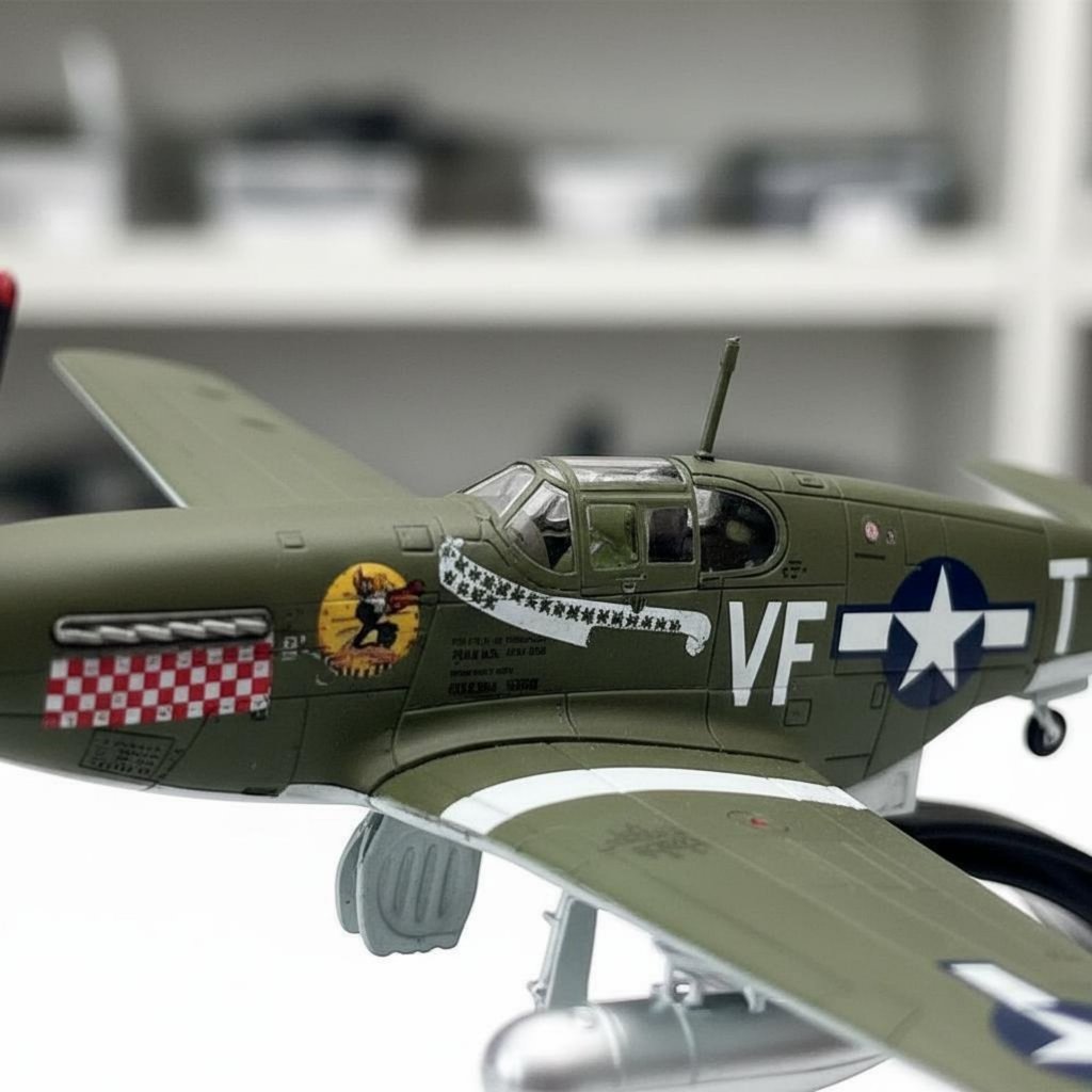 ประกอบล่วงหน้า 1/72 Scale P-51 Mustang รุ่นละเอียดสูง P-51 Mustang รุ่นเครื่องหมายแท้สําหรับนักสะสม,