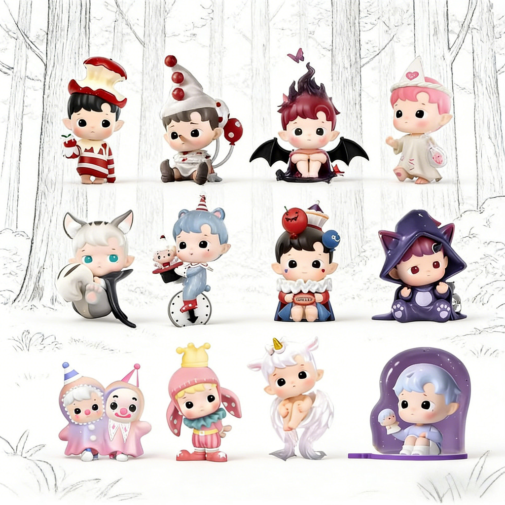 P POPMART HACIPU Fantasy Night Series เครื่องประดับกล่องลึกลับของขวัญเล่นอินเทรนด์