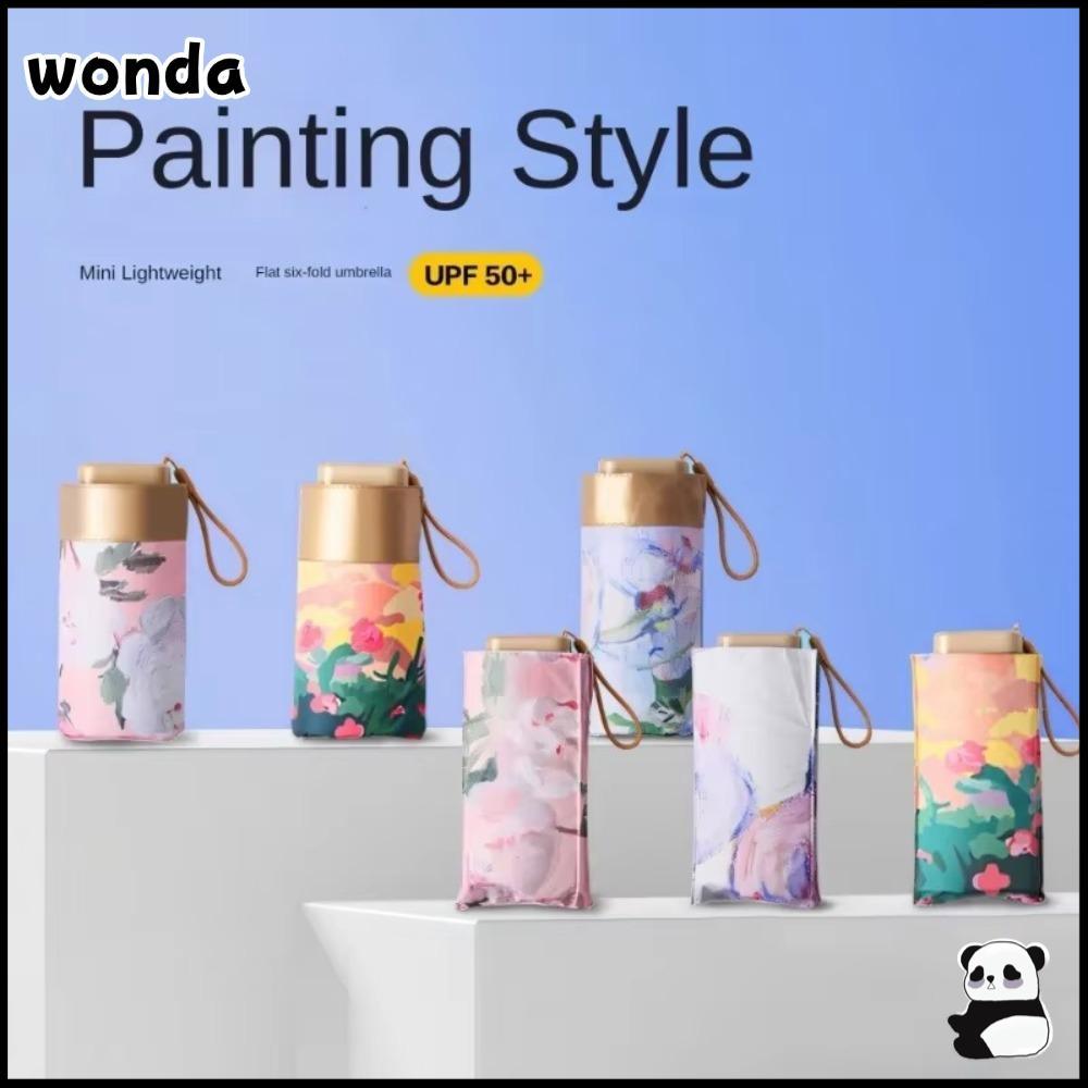 ร่มกันแดดรุ่น WONDA ขนาดเล็ก พกพาสะดวก น้ำหนักเบาทราบความแฟชั่น กันUV สำหรับชายหาดและการเดินทาง
