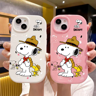 ส่งของเร็ว เคสสำหรับไอโฟน13 การ์ตูนสนุบี้ฮิต เคสมือถือนิ่มกลมใหญ่TPU For IPhone17 16 15 14 11 12 13ProMax 6/7/8Plus XSXR