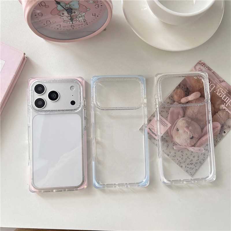 IPhone 17 Pro Max Square ลายขอบตกแต่งเคสโทรศัพท์วัสดุ TPU
