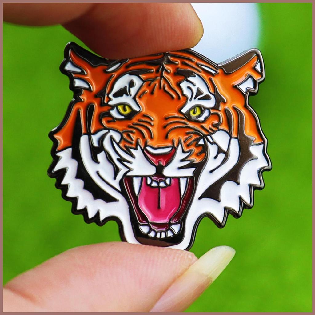 Magnetic Golf Ball Marker Golf Marker พร้อม Tiger Design Magnetic Golf Ball MARKER Holders Golf Ball