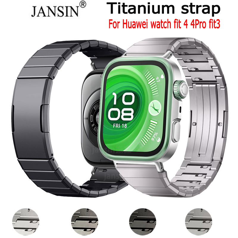 ไม่มีช่องว่าง สายไทเทเนียมสุดหรูสําหรับน าฬิกา สำหรับ Huawei watch fit 5 5Pro 4 4Pro fit3