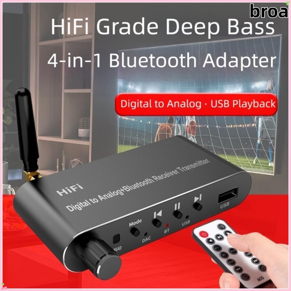 BROA Digital to Analog Audio Converter, Aluminium Alloy พร้อม Bluetooth 5.1 Receiver Digital Optical