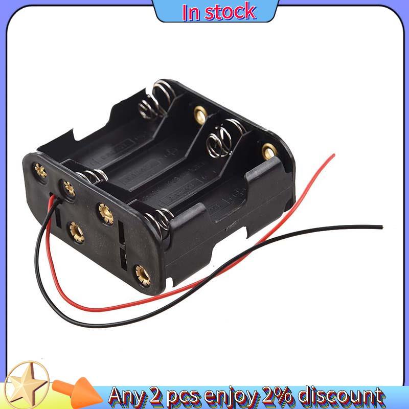 In stock-8pcs Aa Cells Battery (12v) Clip Holder Box Case Black