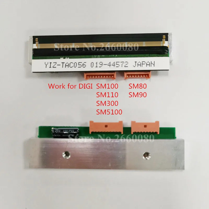 หัวพิมพ์ความร้อนสําหรับ DIGI SM100 SM100PCS SM300 หัวพิมพ์สองพอร์ต SM5100 SM5300 SM110 SM80 SM90 Sca