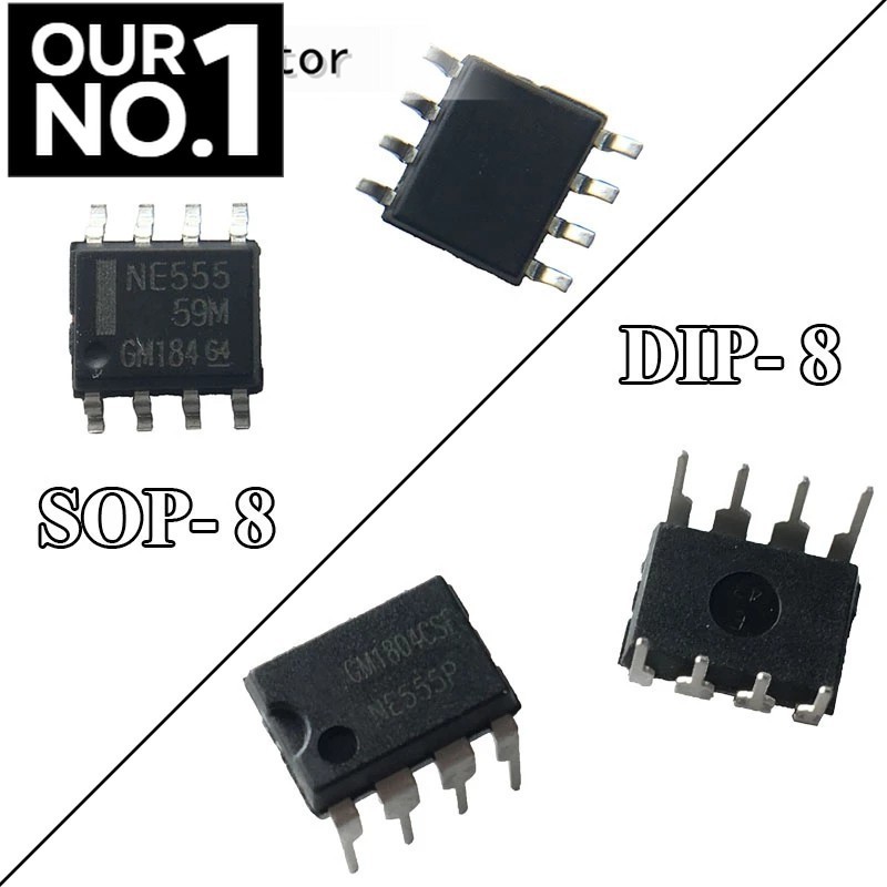 10 ชิ้น/ล็อตใหม่ NE555 NE555P NE555N 555 จับเวลา DIP-8 8 Pin DIP ซ็อกเก็ต/SOP-8 SMD NE555DR IC