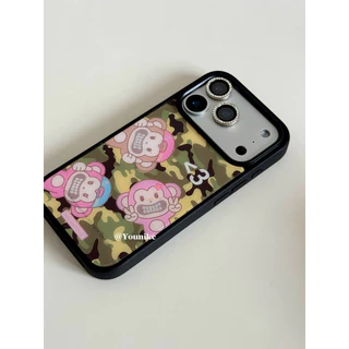 สาวเกาหลีหัวใจการ์ตูนน่ารักลิงน้อยเหมาะสําหรับ iphone17pro/17promax เคสป้องกัน Apple 16 เคสโทรศัพท์ 16promax เคสป้องกัน 15/13/14 เคสกันกระแทก 11/12/12promax/15plus/17air